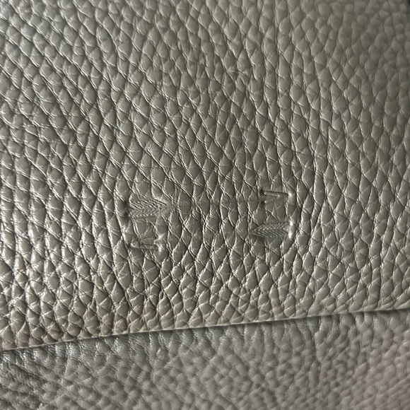 Uri Minkoff Wythe Gray Leather Weekender Duffle Bag - Picture 8 of 13